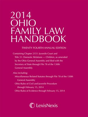 cover image of 2014 Ohio Family Law Handbook